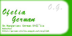 ofelia german business card